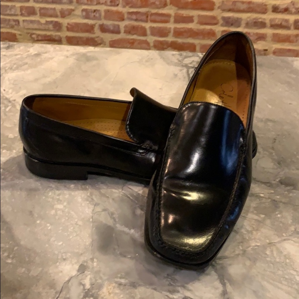 Cole Haan Black Leather Slip-On Dress Shoes 10.5M